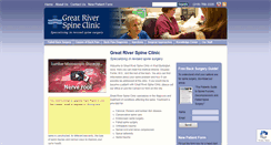 Desktop Screenshot of greatriverspineclinic.com