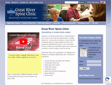 Tablet Screenshot of greatriverspineclinic.com
